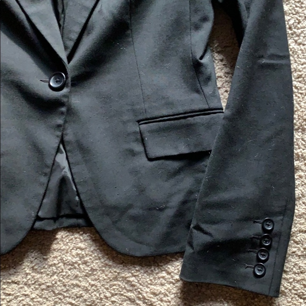 Express Button Black Blazer Jacket - image 3